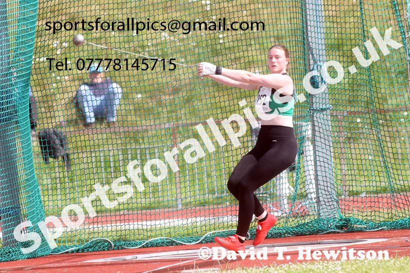 Senior womens hammer, 2022 Northern Senior and Under-20 Champs., Wavertree Athletics Centre, Liverpool. Photo: David T. Hewitson/Sports for All Pics